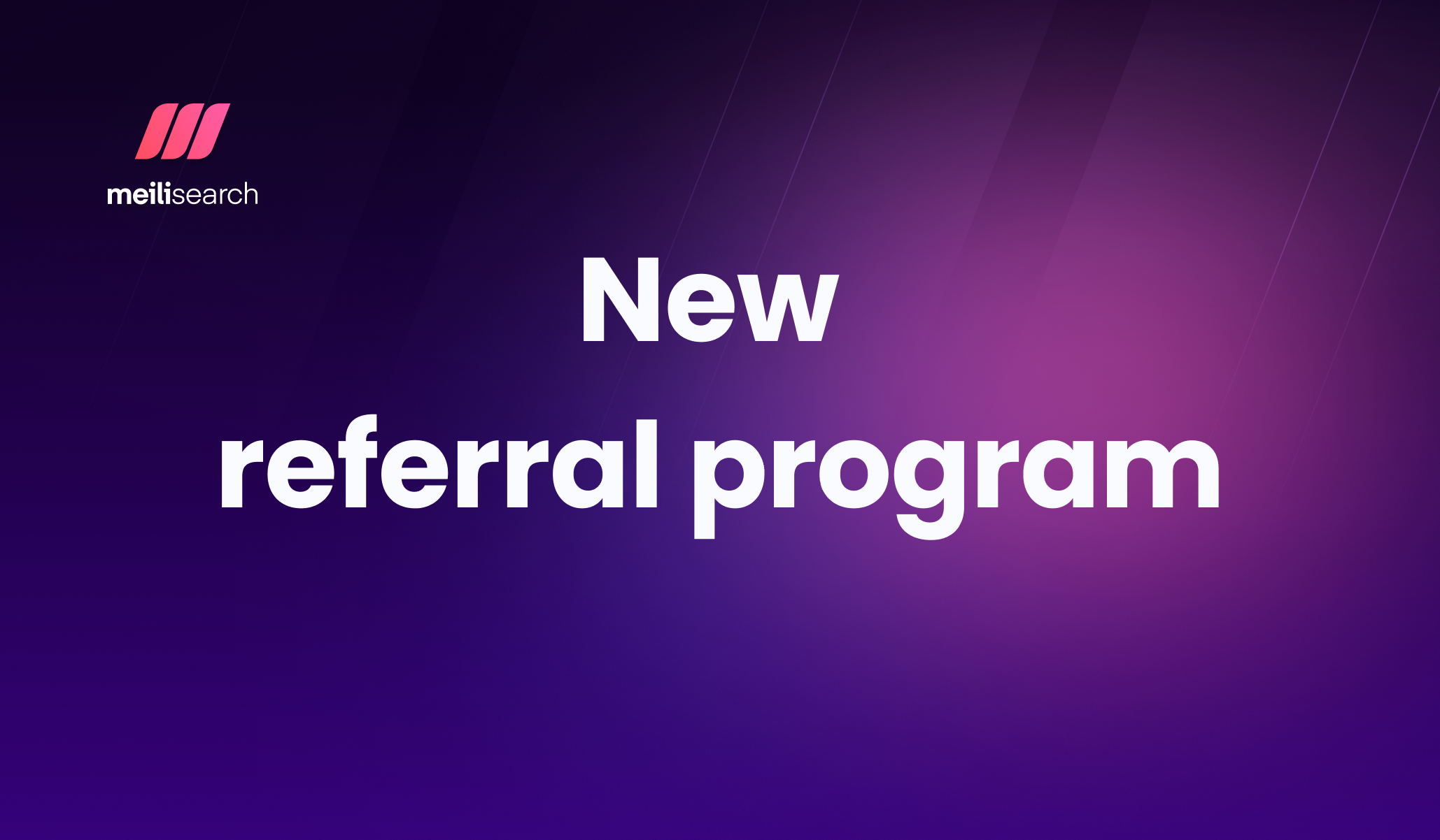 New referral program